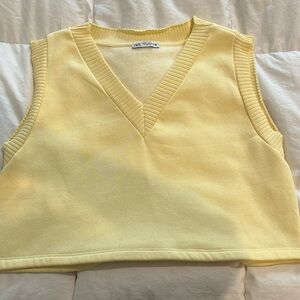 Zara, size Small, Women’s Yellow Cropped Vest